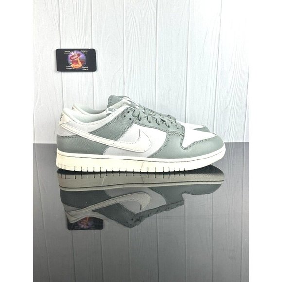 Size 13 Nike Dunk Low Mica Green Sail Photon Dust Grey Men's DV7212-300 Panda - Picture 1 of 5